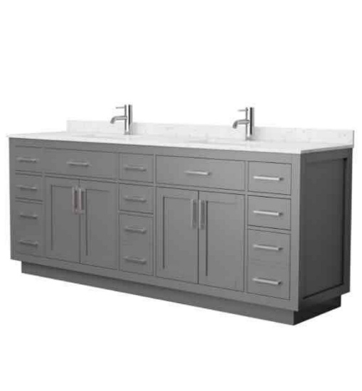 Beckett 84" Double Bathroom Vanity