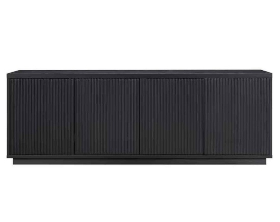 Hanson Rectangular Black Grain TV Stand for TV's Up To 75 in.