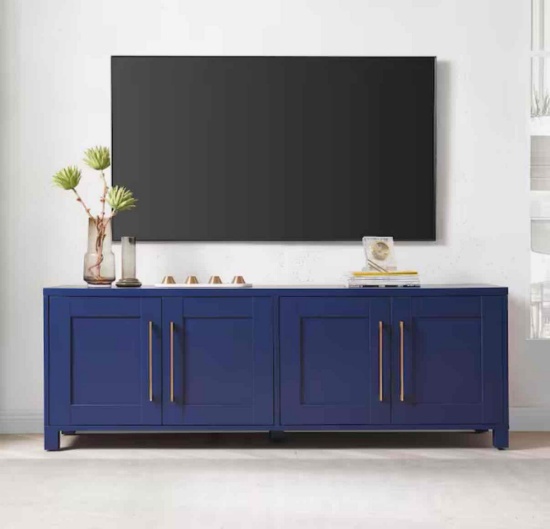 Chabot 68 in. Dark Blue TV Stand Fits TV's up to 75 in.