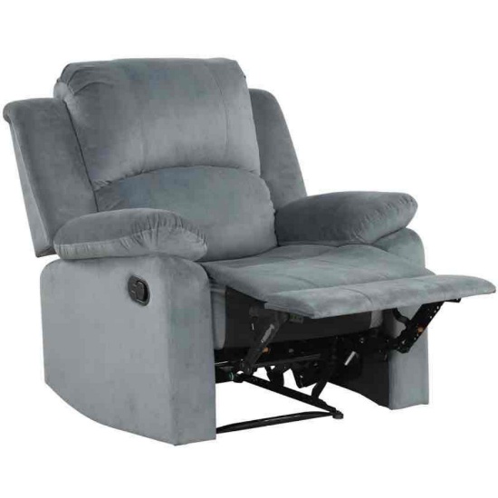 Brevik 34.8" Wide Contemporary Breathable Skin Friendly Microfiber Fabric Soft Padded Manual