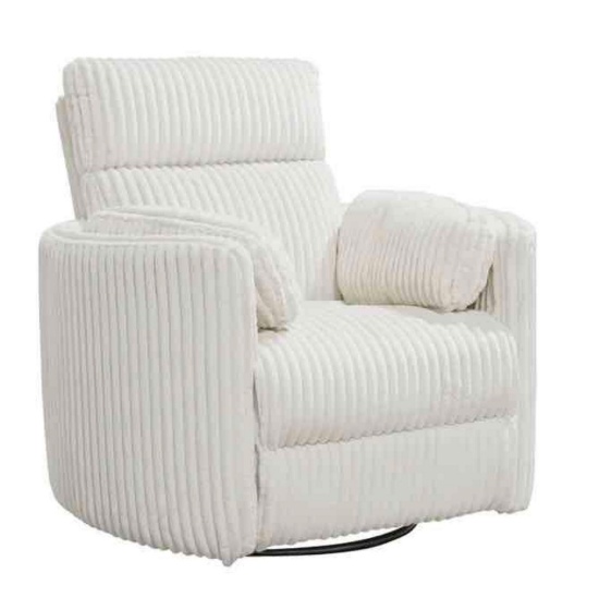 RADIUS - MEGA IVORY POWER SWIVEL GLIDER RECLINER