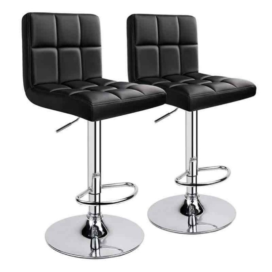 Ludmil Swivel Adjustable Height 32.5" Bar Stool (Set of 2)
