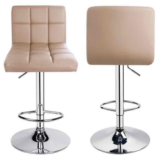 Ludmil Swivel Adjustable Height 32.5" Bar Stool (Set of 2)