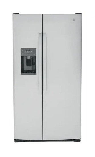 GE 25.3-cu ft Side-by-Side Refrigerator with Ice Maker, Water and Ice Dispenser (Stainless Steel)