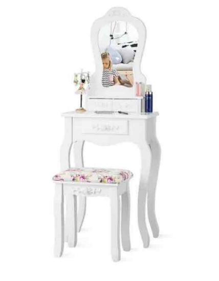 Compact Vanity Makeup Dressing Table Set