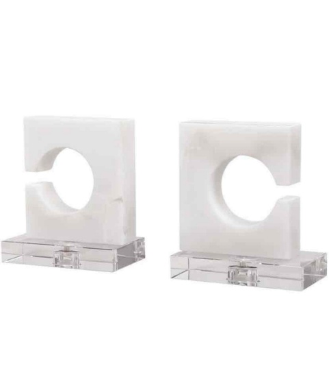 Uttermost Clarin Bookend (Set of 2) - 7 inches