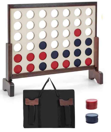 Costway Brown 4 In A Row Play Set