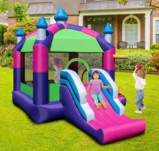 Inflatable Bounce Castle with Roof and Slide