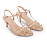Coutgo Womens Kitten Heeled Sandals Gladiator Dress Shoes (Size 7)