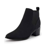 Womens Mid-heel Ankle Boots Pointed Toe size 6
