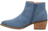 Women Mid Heel Booties Fashion Cut...Faux Suede Zip Size 6