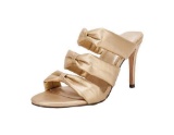 LPCBDEE Womens Three Straps Heeled Sandals Pink Size 6.5