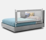 69.5 in. Toddler Bed Rail with Anti-Collision Cotton & Side Po