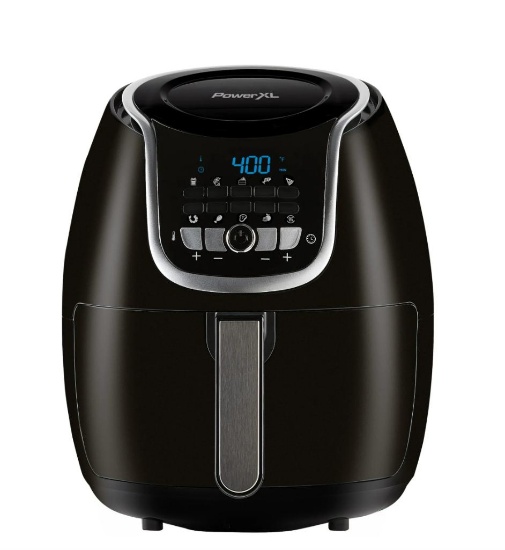PowerXL Vortex Air Fryer Plus 5 Quart Capacity, Black, 1500 Watts