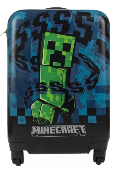 Minecraft Creeper Kids' Hardside Carry On Suitcase - Black