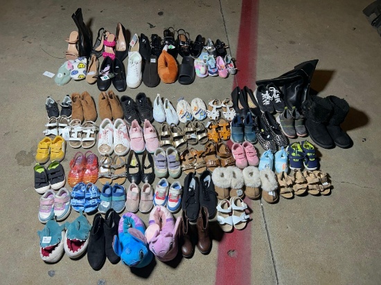 Various Pairs of Used Shoes