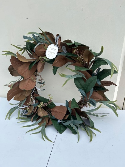 Faux Wreath Magnolia and Olive