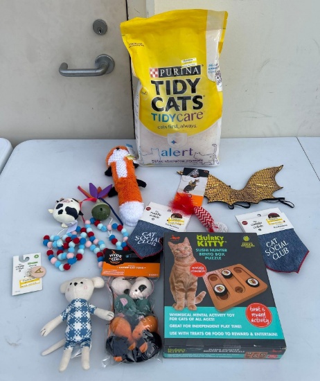 MIsc. Cat toy and Purina kitty litter