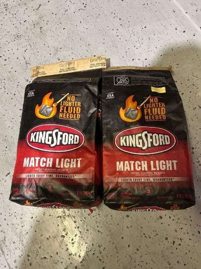 Qty 2 Kingsford Match Light Premium Blend Charcoal Briquettes 8 lb.