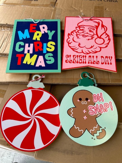 Wooden ornament hanging sign