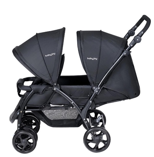 Costway Foldable Twin Baby Double Stroller BB5638BK