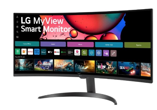 LG MyView 34in Curved Smart Monitor w/ Remote Model 34SR60QC-B