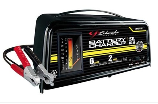 SE-82-6 Schumacher 6/2 Amp 12/6 Volt Dual Rate Manual Automotive Battery Charger
