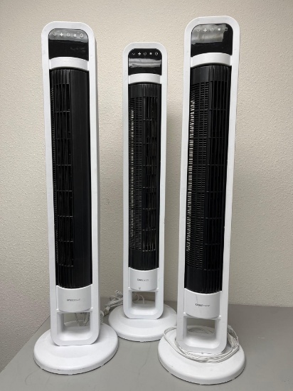 QTY 3 omni breeze, tower heaters