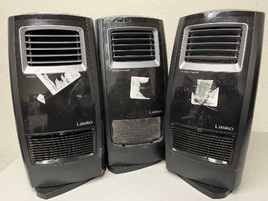 QTY 3 Lasko motion heaters