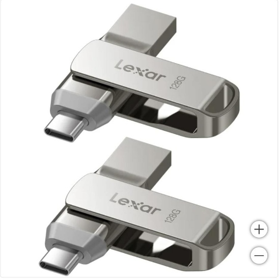 Lexar Dual Drive USB-C & USB-A 128GB 2 pack