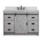 Vanity in White Wash with Engineered Stone Vanity Top in Carrara White with White Sink