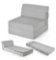 Tri-Fold Fold Down Chair Flip Out Lounger Convertible Sleeper Bed Couch Dorm New