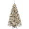 Costway 6 ft. Pre-Lit LED Flocked Snow Artificial Christmas Tree