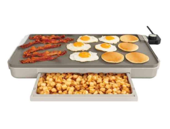 bella 12" x 22" Griddle with Warming Tray