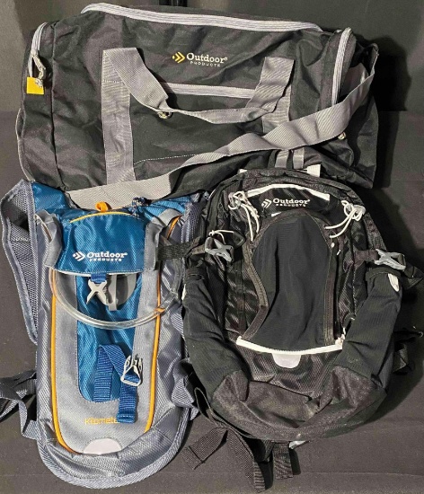 3 Pack of Outdoor Products Different Backpacks