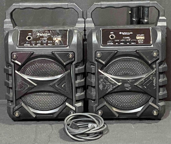 2 Pack of Top Tech Audio Bluetooth Portable Speaker