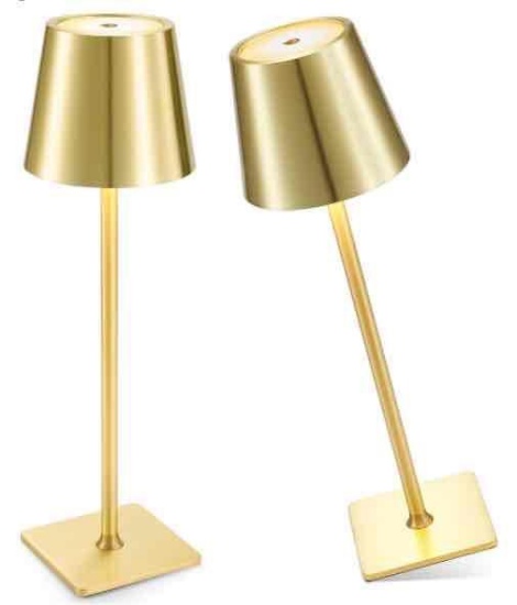 MIKASA HOME ACCENTS Set of 2 Touch Control Rechargeable LED Lamps