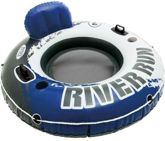 Intex River Run Inflatable Floating Tube Water Raft for Lake River Pool