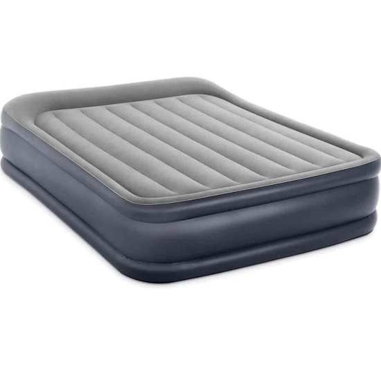 Intex Dura-Beam Plus Deluxe Pillow Rest Air Mattress: Fiber-Tech ? Queen Size