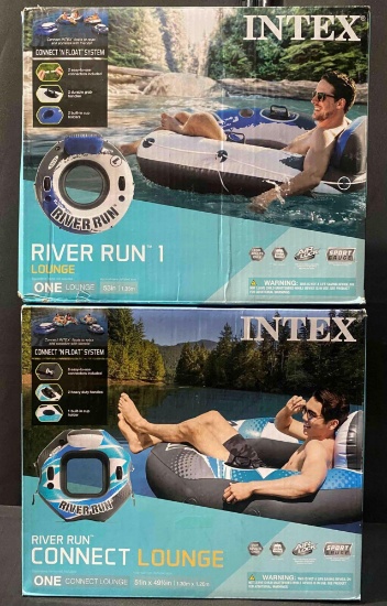 2 pack of INTEX River Run 1 Lounge and Connect Lounge