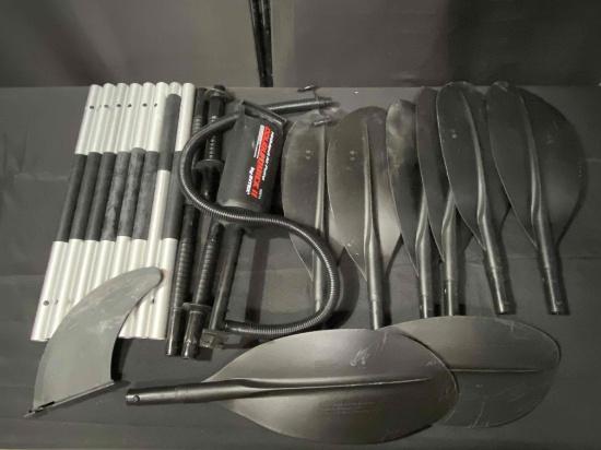 Lot of Aluminum Oars and a High Performance Pump