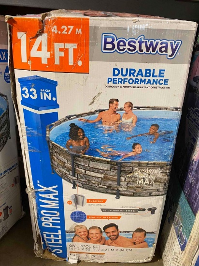 Bestway Steel Pro Max Above Ground Pool, 14ft x 33in