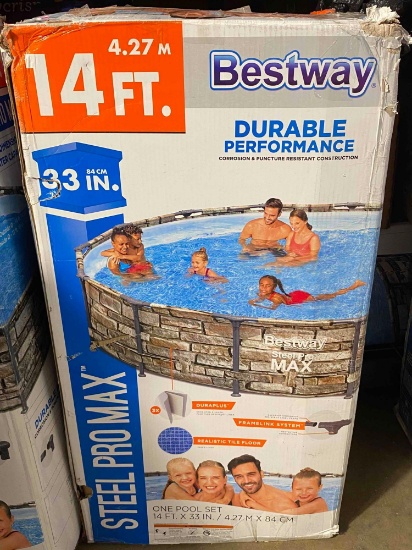 Bestway Steel Pro Max Above Ground Pool, 14ft x 33in