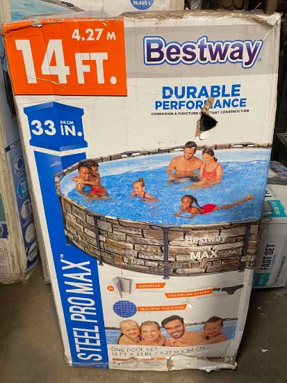 Bestway Steel Pro Max Above Ground Pool, 14ft x 33in