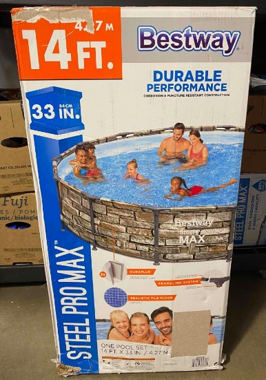 Bestway Steel Pro Max Above Ground Pool, 14ft x 33in