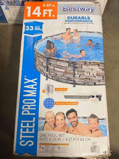 Bestway Steel Pro Max Above Ground Pool, 14ft x 33in