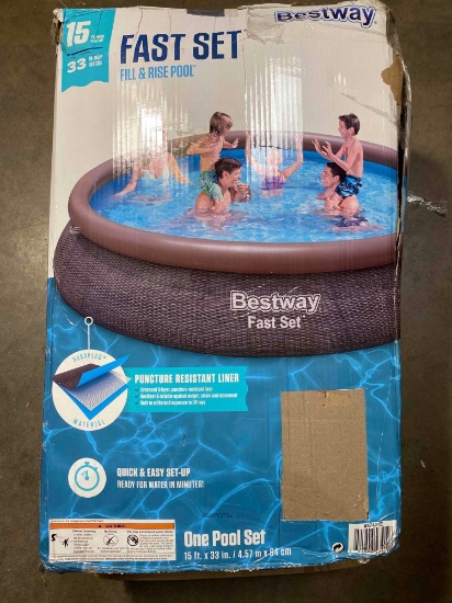 Bestway 15ft x 33in Fast Set Fill & Rise Pool