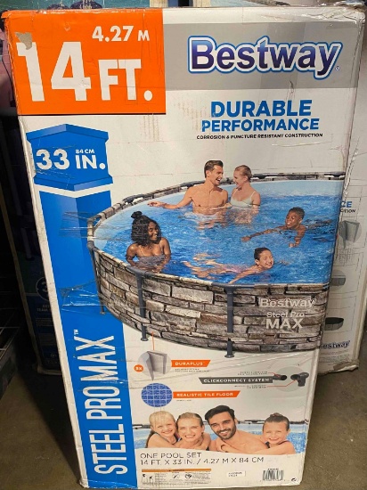 Bestway Steel Pro Max Above Ground Pool, 14ft x 33in