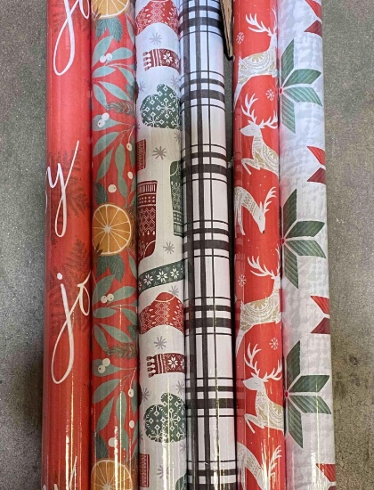 hallmark heavyweight gift Christmas wrap 6Pack