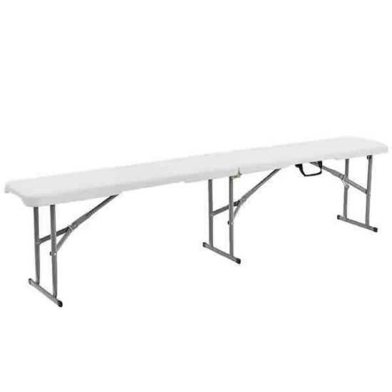 Costway 6 ft. 550 lbs. Plastic Outdoor Ottoman Portable Folding Picnic Bench (Set of 2)